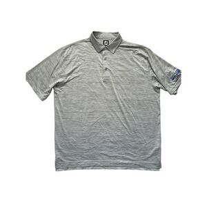 FootJoy Mens Polo Golf Performance Shirt Athletic Fit Size 2XL Gray Short Sleeve